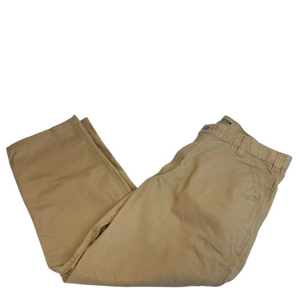 Carhartt Mens Rugged Flex Canvas Work Pants 40x30 Beige Tan Relaxed Fit 102291